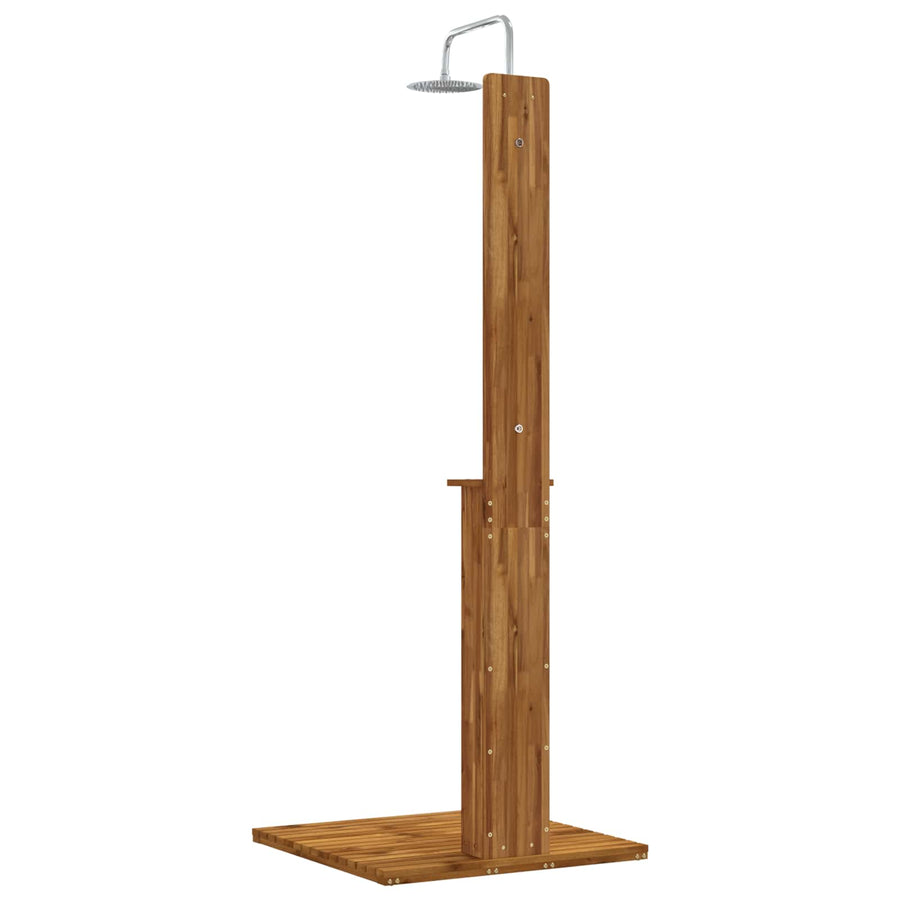 Buitendouche 217 cm Massief Acacia Hout en Roestvrijstaal
