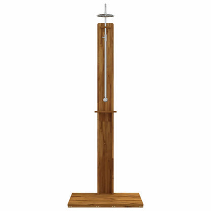 Buitendouche 217 cm Massief Acacia Hout en Roestvrijstaal
