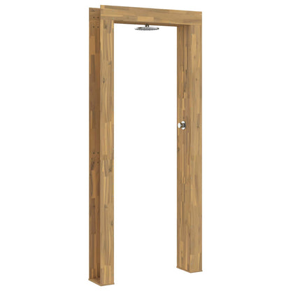 Buitendouche 226 cm Massief acaciahout en roestvrij staal Wit