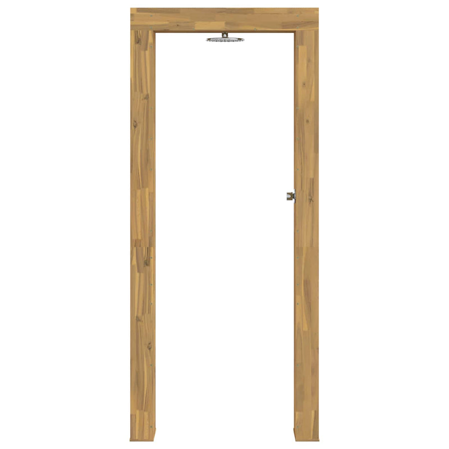 Buitendouche 226 cm Massief acaciahout en roestvrij staal Wit