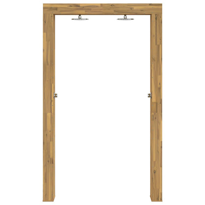 Buitendouche 226 cm Massief acaciahout en roestvrij staal Wit