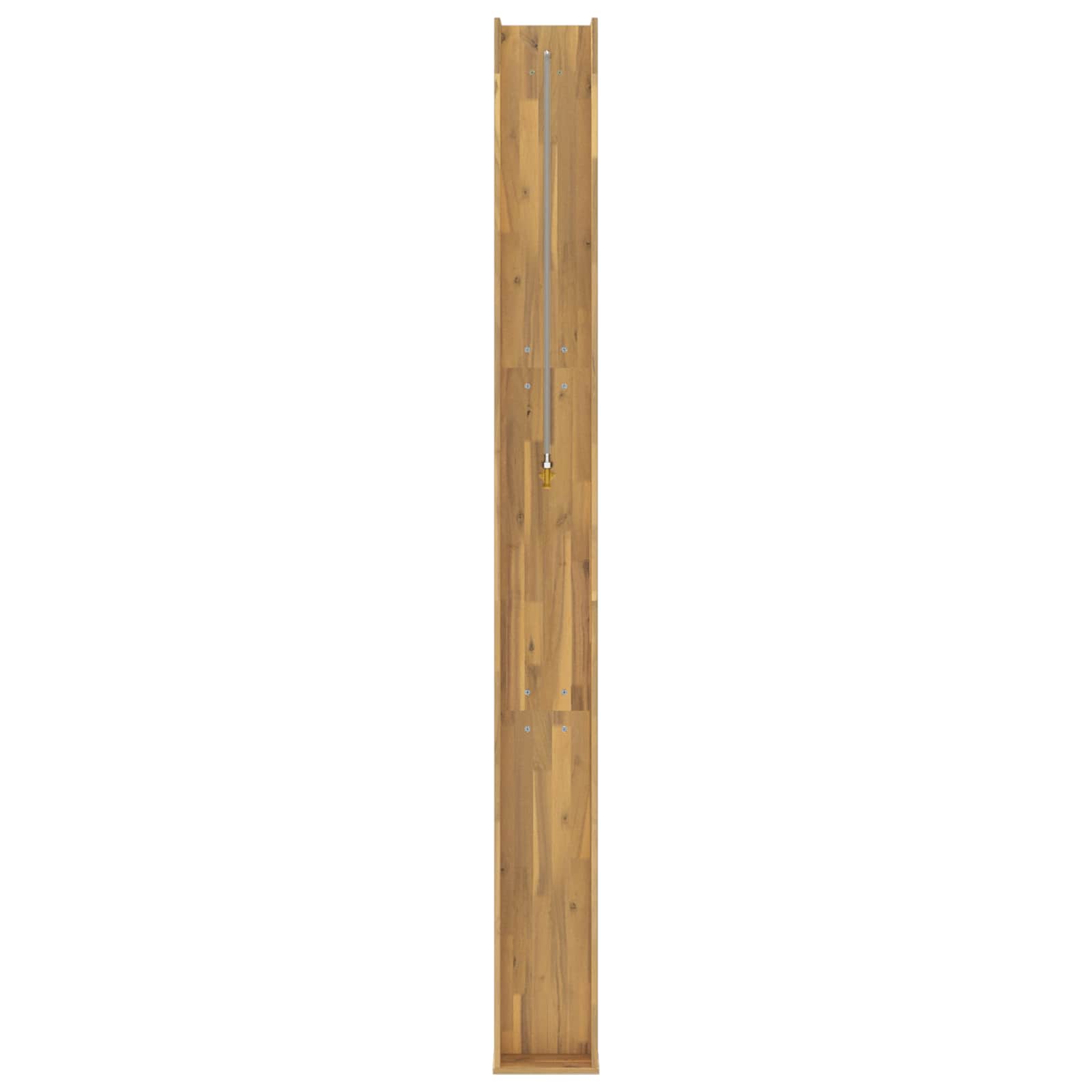 Buitendouche 226 cm Massief acaciahout en roestvrij staal Wit