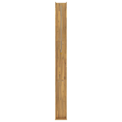 Buitendouche 226 cm Massief acaciahout en roestvrij staal Wit
