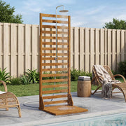 Buitendouche massief acaciahout roestvrij staal 75x74x205.5 cm