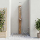 Buitendouche massief acacia hout RVS 257 cm
