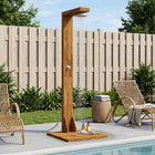 Buitendouche 210,5 cm Massief acaciahout en roestvrij staal