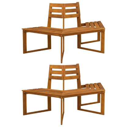 Boombank 2 st 160 x 140 x 86 cm Massief Acaciahout Naturel