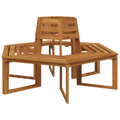 Boombank 2 st 160 x 140 x 86 cm Massief Acaciahout Naturel