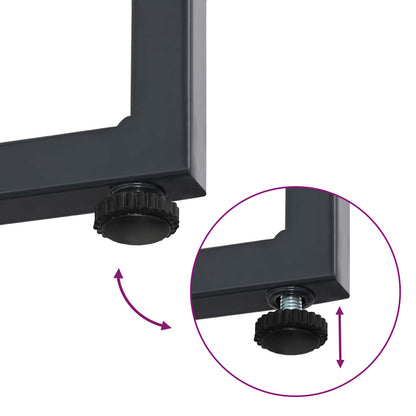 Tuinbankenset 4 pcs Zwart en Anthraciet Staal