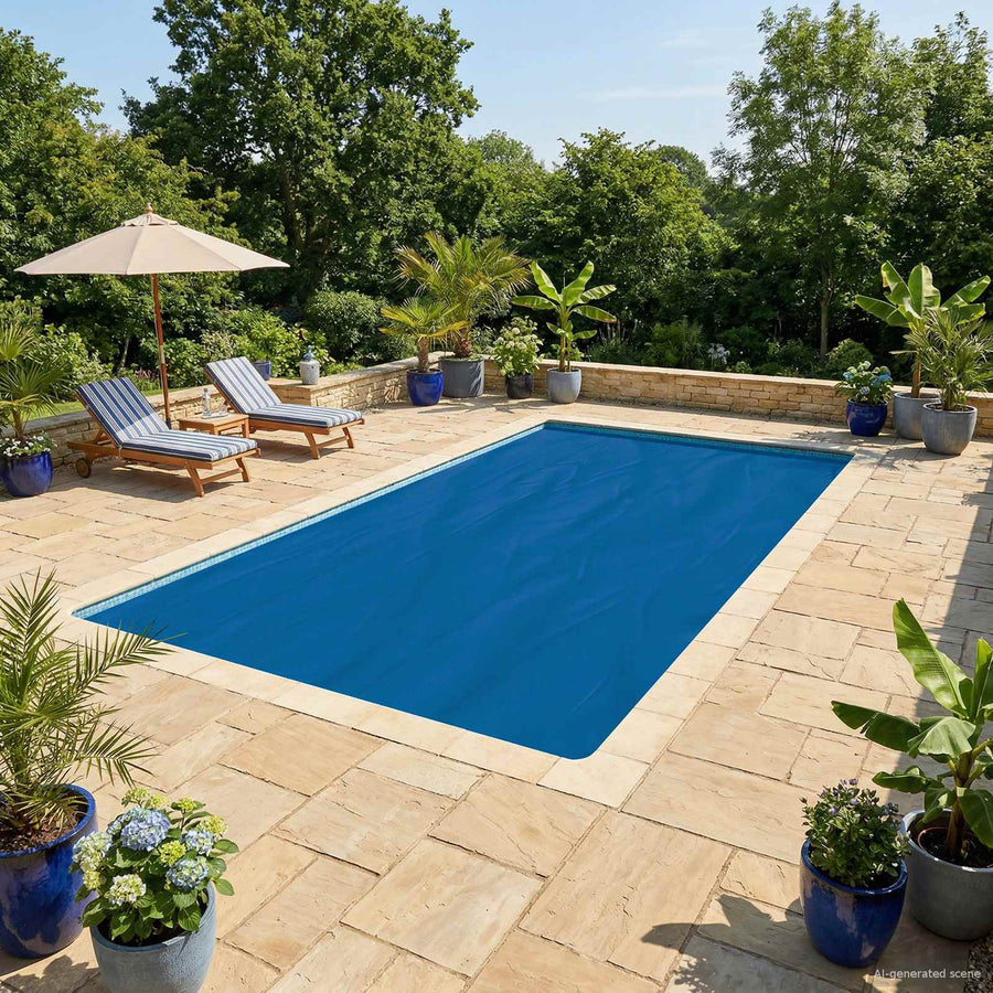 Zwembadcover Blauw 1000 x 500 cm PE