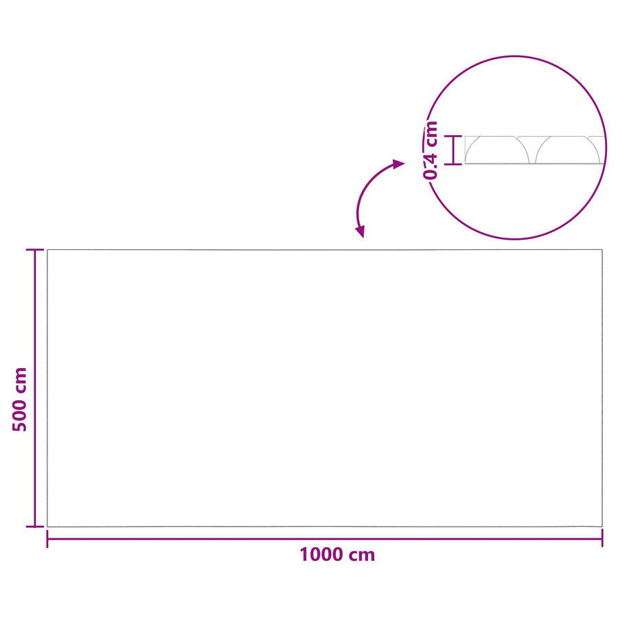 Zwembadcover Zwart en Blauw 1000 x 500 cm PE