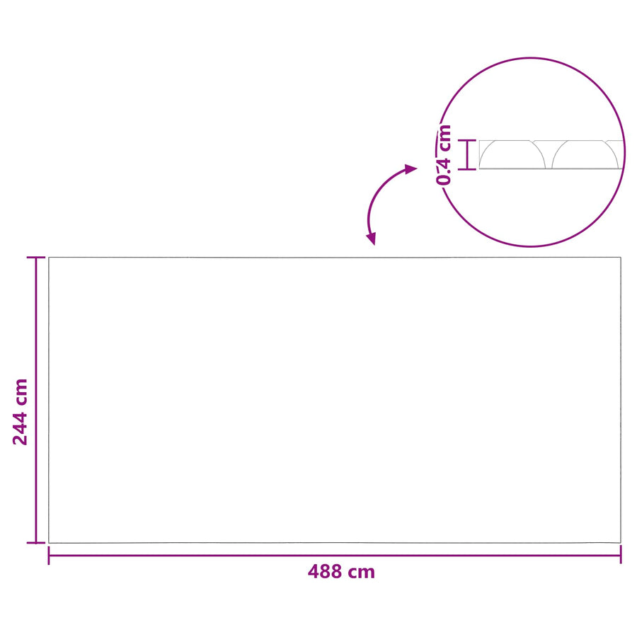 Zwaar Kwaliteit Zwembadafdekking Zwart 488 x 244 cm PE