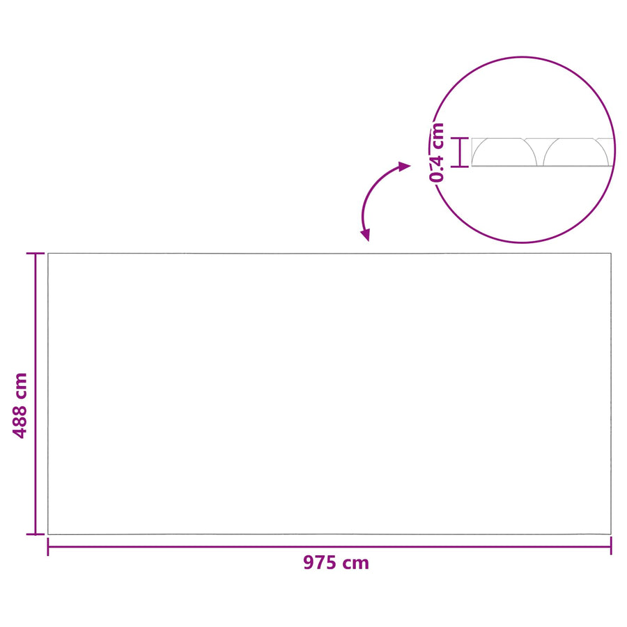 Zwaar Kwaliteit Zwembadafdekking 975 x 488 cm Vierkant PE Zwart