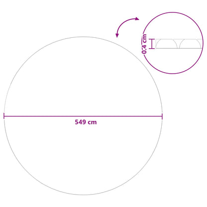Zwembadbedekking Extra Zwaar Zwart Ø 549 cm 0,4 mm PE