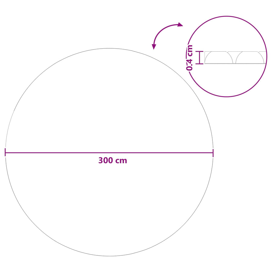 Zwembadbedekking Extra Zwaar Zwart en Blauw 300 cm PE