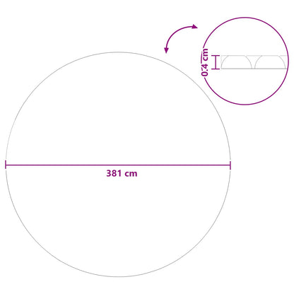 Zwembadbedekking Extra Zwaar Zwart en Blauw 381 cm PE