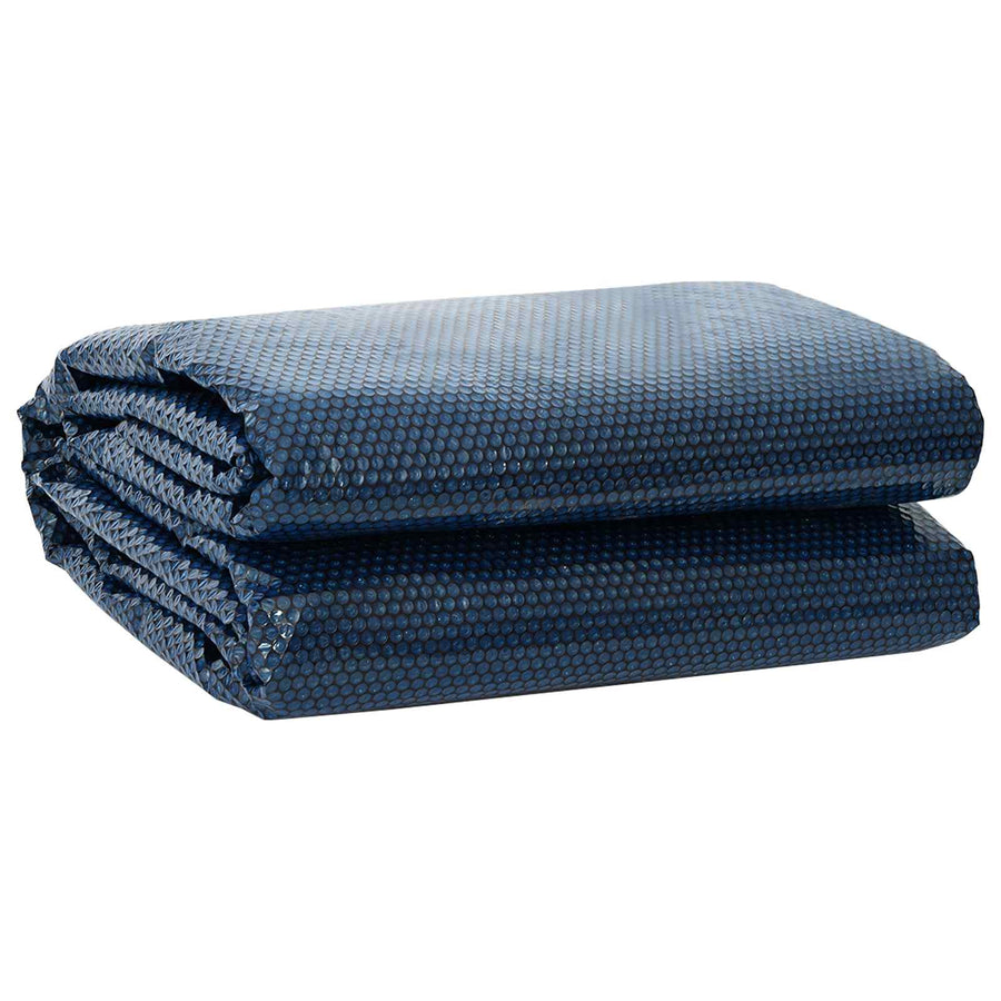 Zwaar Kwaliteit Zwembadafdekking Zwart en Blauw 600 cm PE