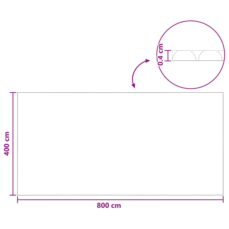 Zwembadcover Zwart 800 x 400 cm PE