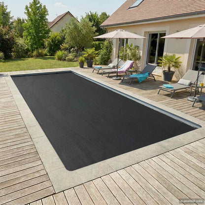 Zwaar Kwaliteit Zwembadafdekking Zwart 800 x 400 cm PE