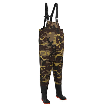 Chest Waders met laarzen PVC gecoate polyester Afmeting 38