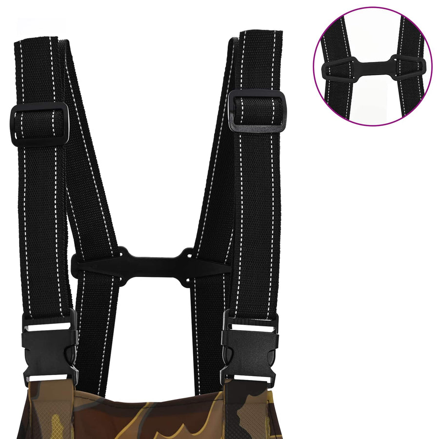 Chest Waders met laarzen PVC gecoate polyester Afmeting 44