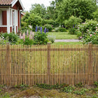 Tuinhek riet 400x100 cm geë carboniseerd