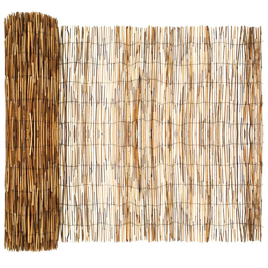 Tuinhek Geë carboniseerd 400 x 100 cm Riet