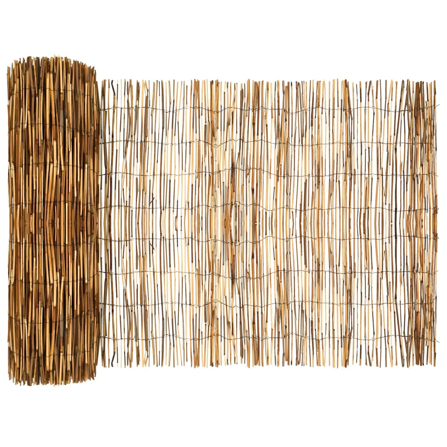 Tuinhek Geë carboniseerd 500 x 80 cm Riet