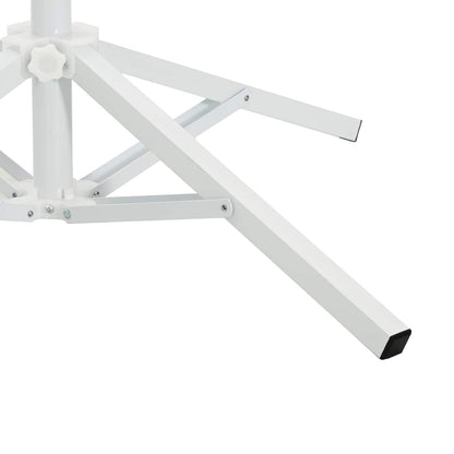 Parasolvoet Wit Staal voor paal van 25-32 mm