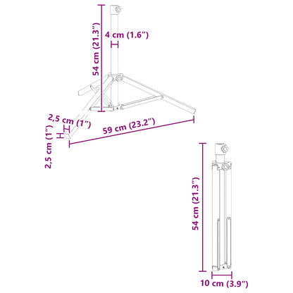 Parasol Stand Wit Staal for 25-32 mm Pole