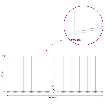 Gazonrand 10 m x 10 cm Gegalvaniseerd staal zilver
