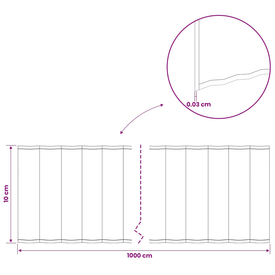 Gazonrand 10 m x 10 cm Gegalvaniseerd staal zilver