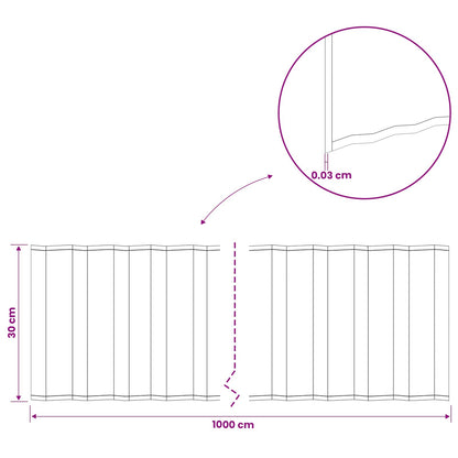 Gazonrand 10 m x 30 cm Gegalvaniseerd staal zilver