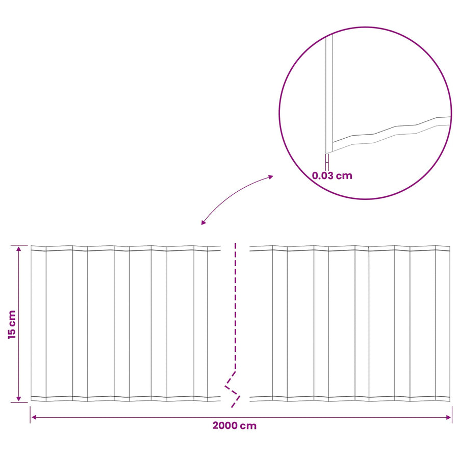 Gazonrand 20 m x 15 cm Gegalvaniseerd staal zilver