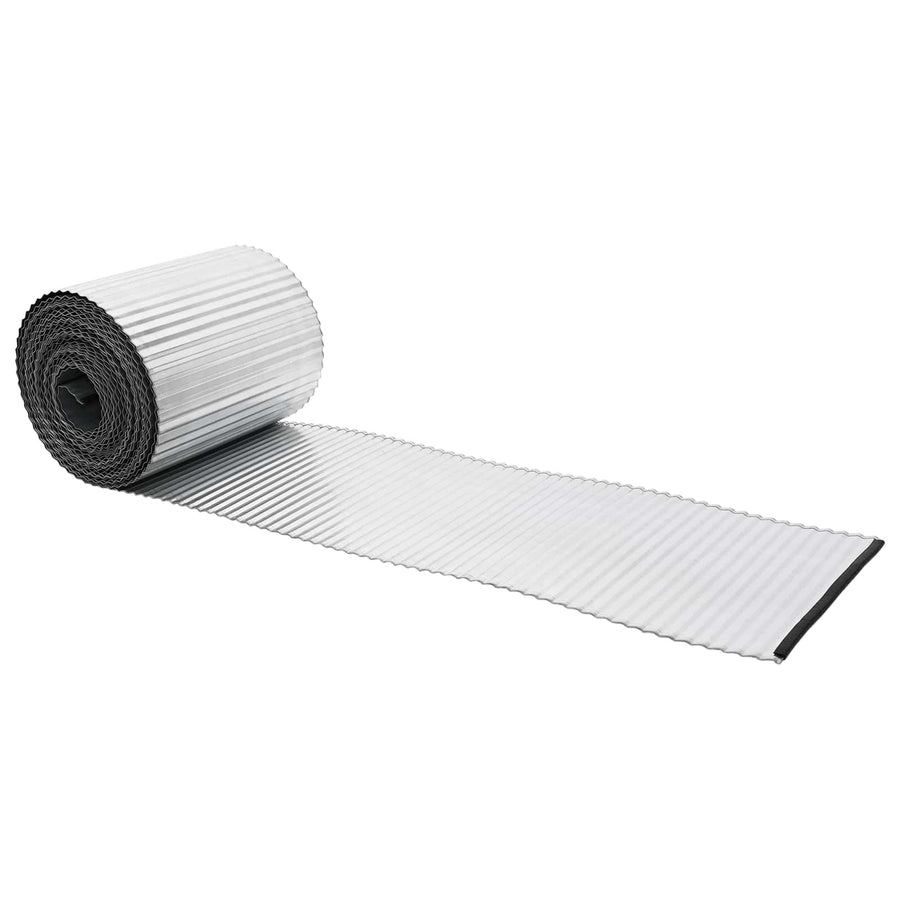 Gazonrand 20 m x 15 cm Gegalvaniseerd staal zilver