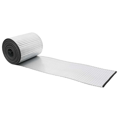 Gazonrand 20 m x 30 cm Gegalvaniseerd staal zilver
