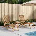 Teakhouten vouwdeckstoel 2 stuks naturel