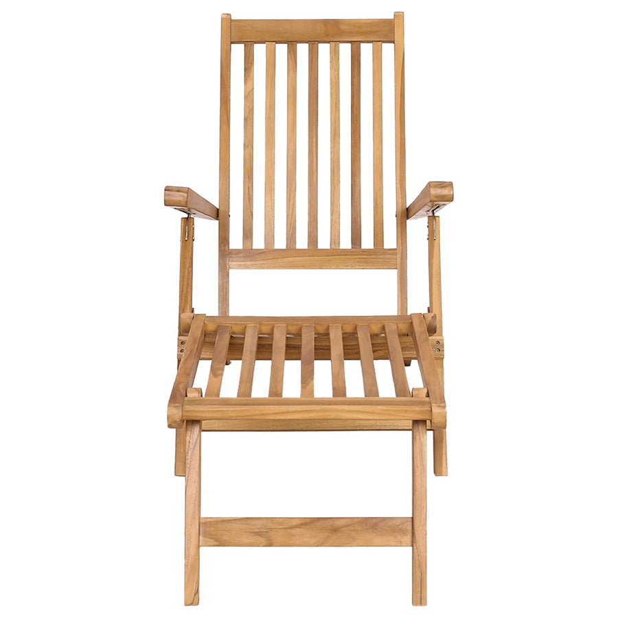 Vouwdeckstoel 2 pcs Naturel Massief Teakhout