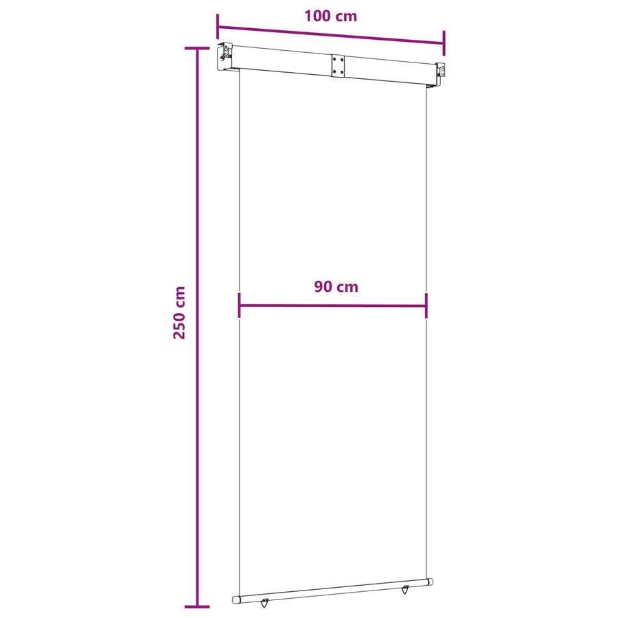 Zijscherm Balkon 100% polyester ijzer staal