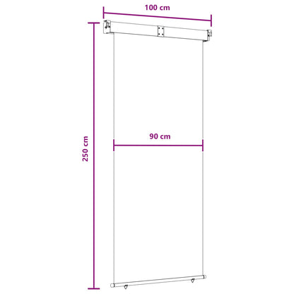 Zijscherm Balkon 100% polyester ijzer staal