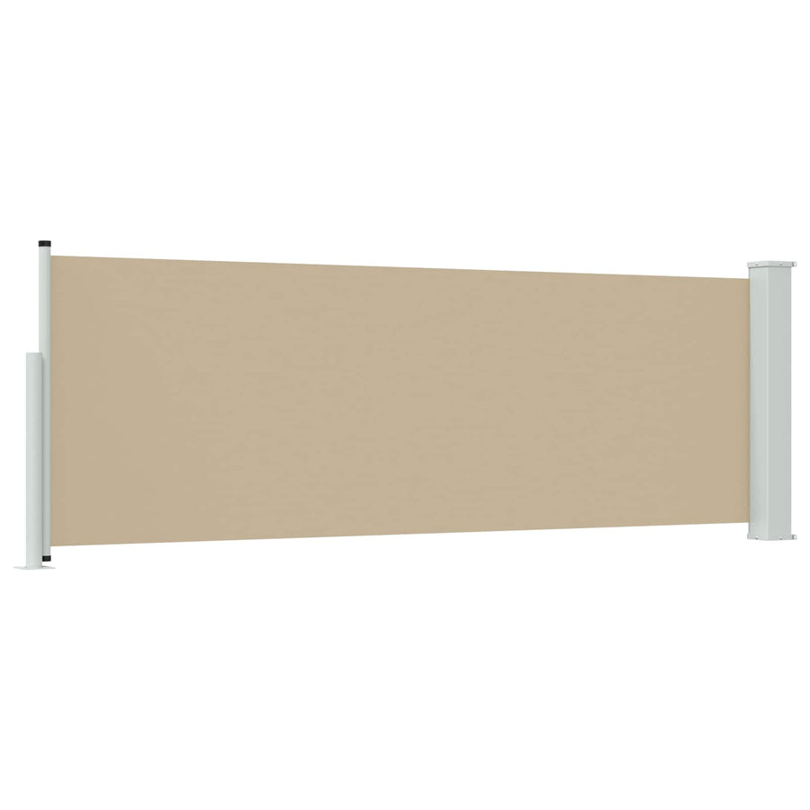 Uittrekbaar Zijscherm Beige 300 x 100 cm Polyester