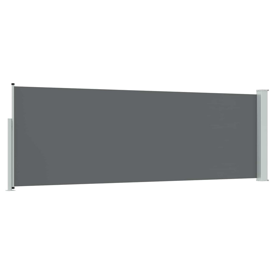 Uittrekbaar Zijscherm Antracietkleurig 300 x 100 cm Polyester