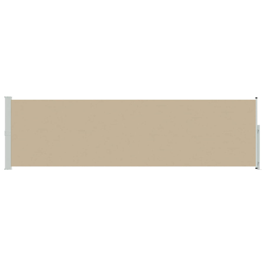 Uittrekbaar Zijscherm Beige 300 x 120 cm Polyester