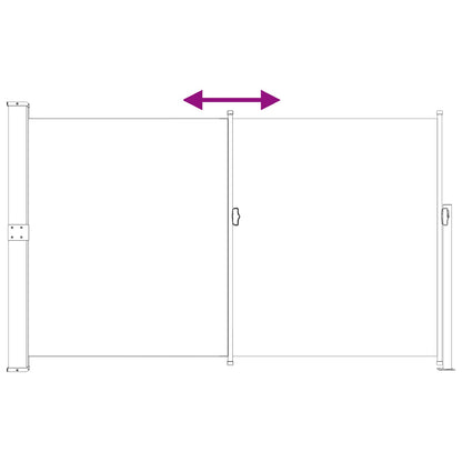 Uittrekbaar Zijscherm Antracietkleurig 300 x 180 cm Polyester