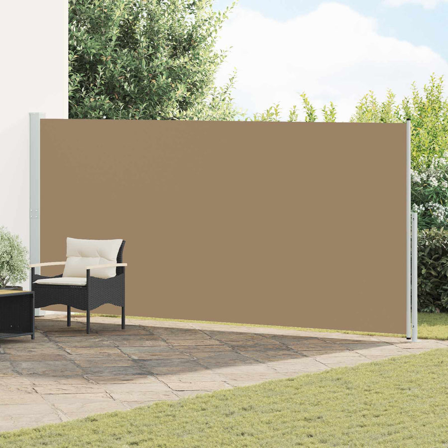 Uittrekbaar Zijscherm Taupe 300 x 220 cm Polyester