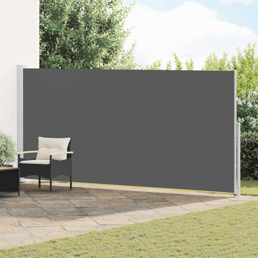Uittrekbaar Zijscherm Antracietkleurig 300 x 220 cm Polyester