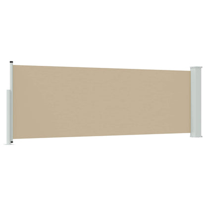 Uittrekbaar Zijscherm Beige 500 x 100 cm Polyester
