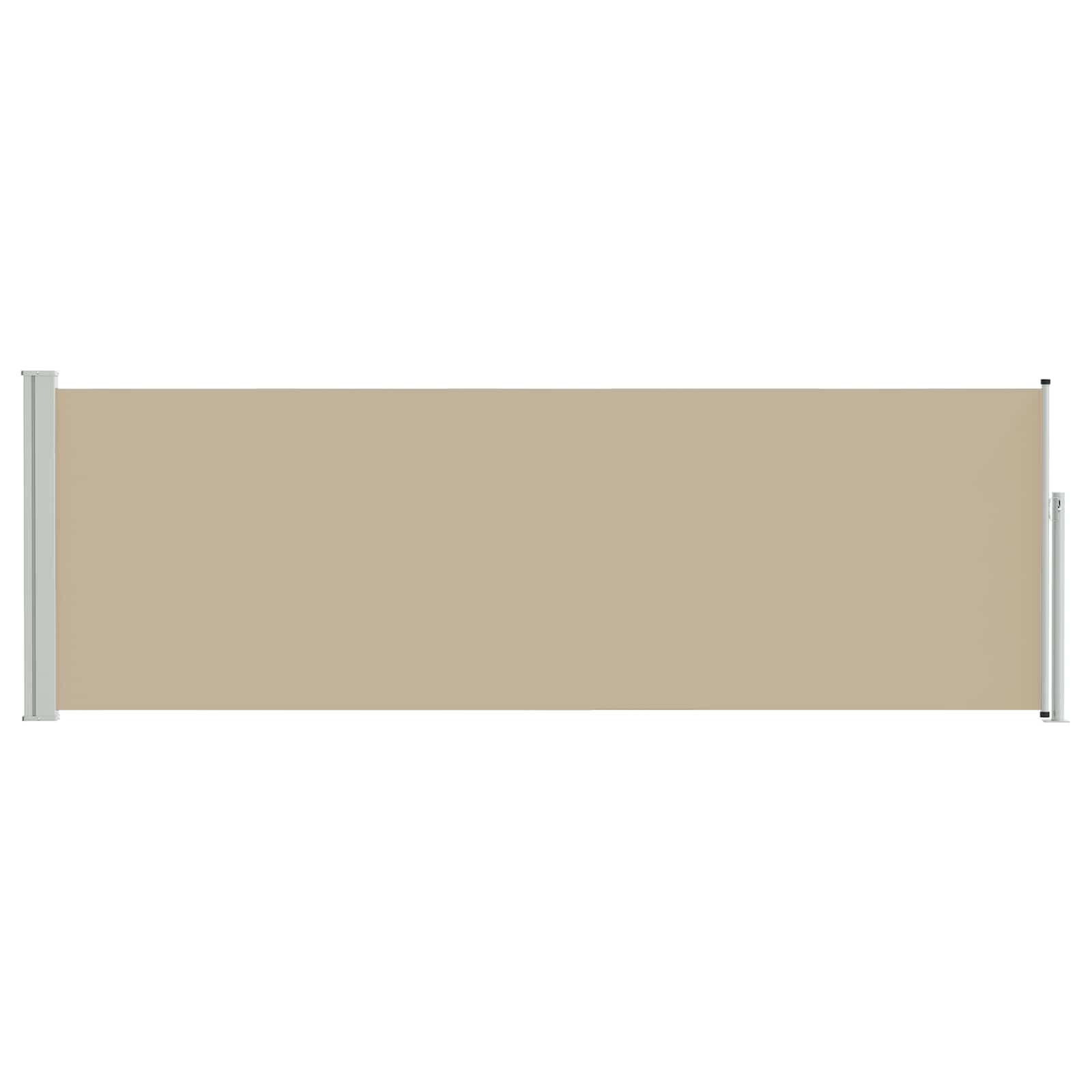 Uittrekbaar Zijscherm Beige 500 x 100 cm Polyester