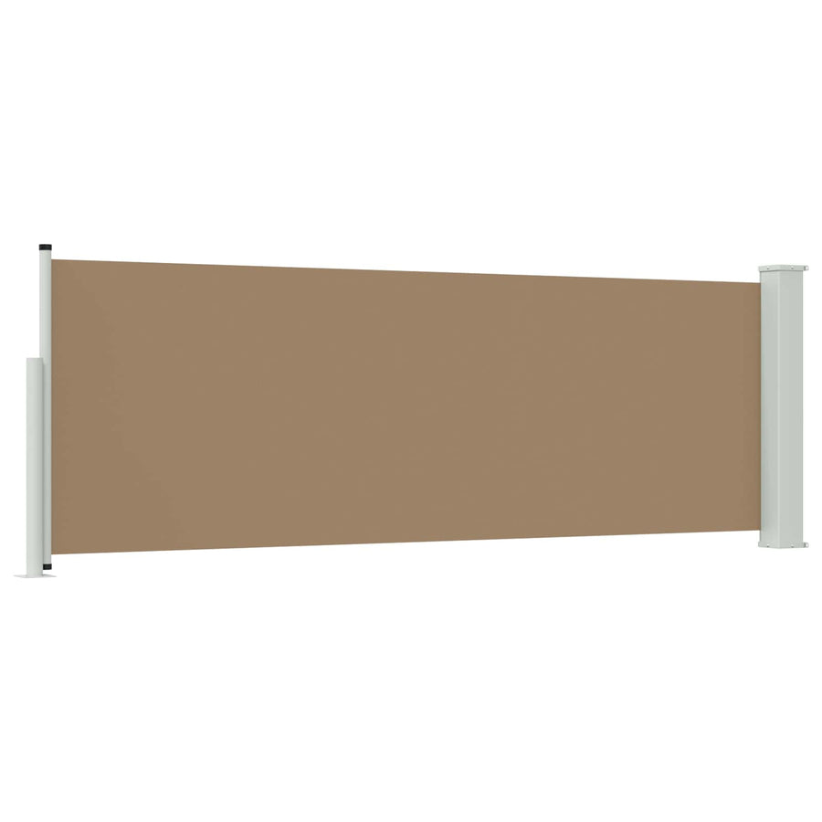 Uittrekbaar Zijscherm Taupe 500 x 100 cm Polyester