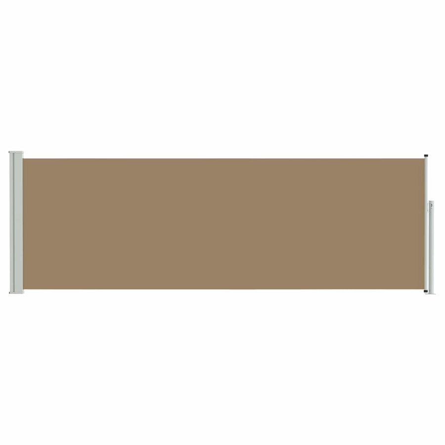 Uittrekbaar Zijscherm Taupe 500 x 100 cm Polyester